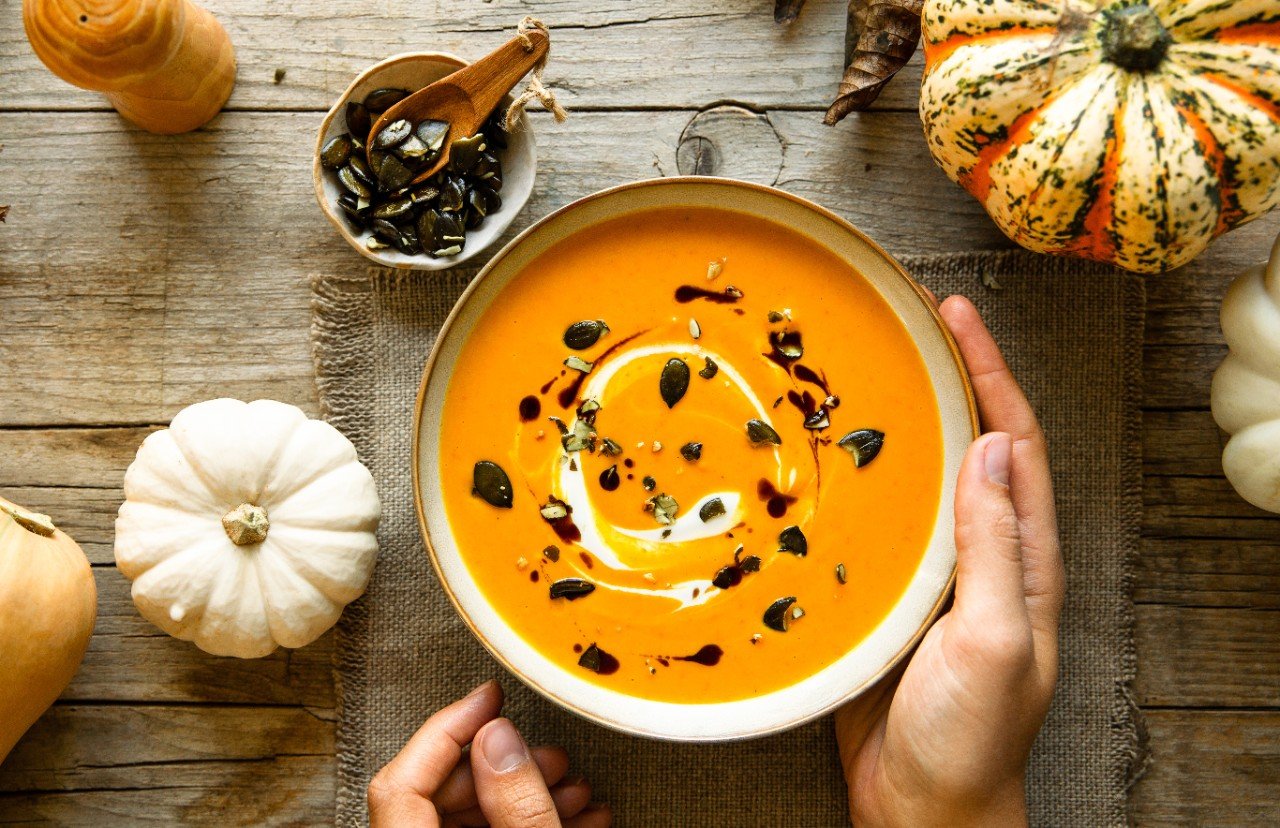 Pikante Kürbissuppe mit Kernöl