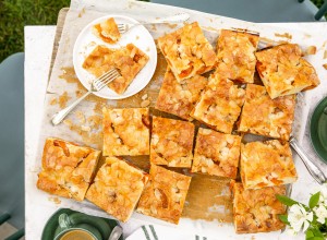 Schneller versunkener Marillenkuchen mit Mandeln