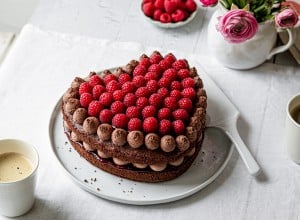 Schoko-Himbeer-Torte