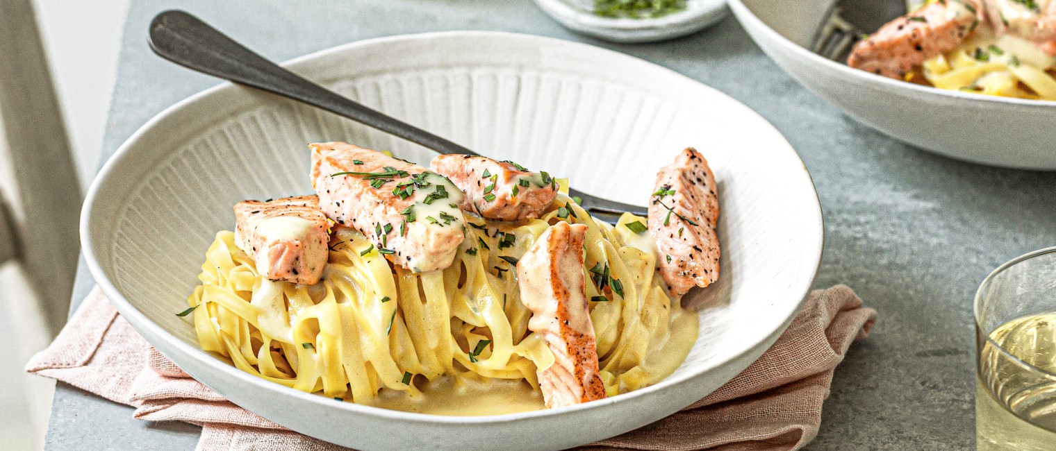 Spar Mahlzeit Lachs Tagliatelle