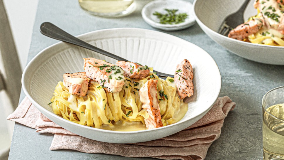 Spar Mahlzeit Lachs Tagliatelle