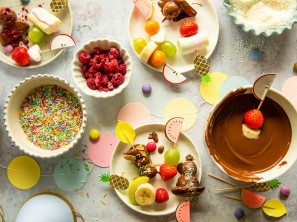 SPAR Mahlzeit Fruchtiges Schokoladenfondue
