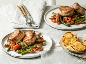 Spar Mahlzeit Medaillions mit Annakartoffeln und sautiertem Gemüse