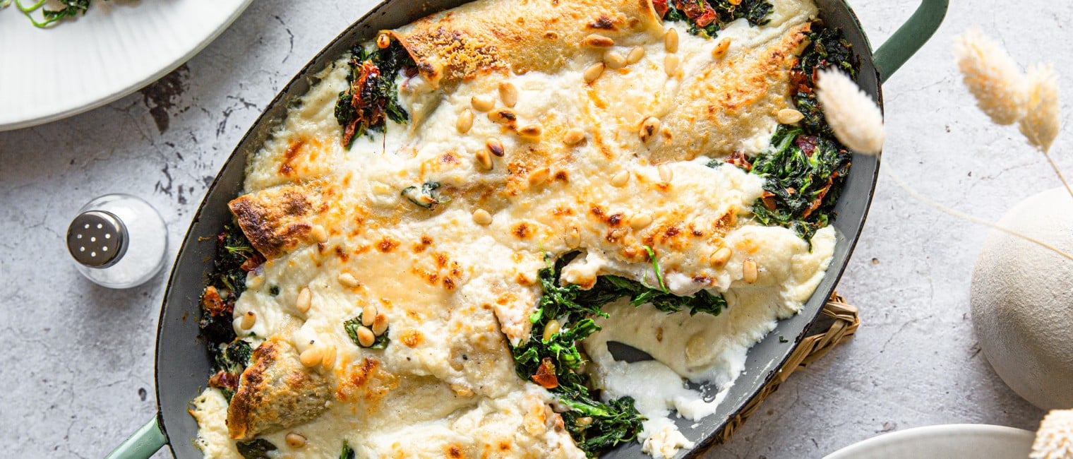 SPAR Mahlzeit Überbackene Spinatpalatschinken