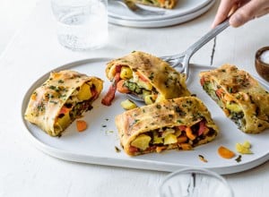 Veganer Gemüsestrudel