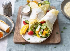 glutenfreie Wraps mit süßer und pikanter Füllung
