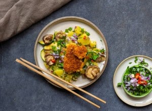 Backhendl 2:0 mit Miso-Kartoffelsalat
