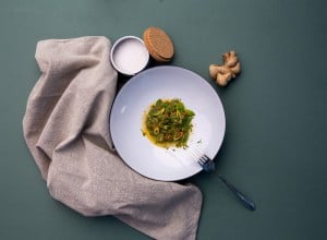 Ceviche von der Regenbogenforelle mit Verjus & Chiliöl 