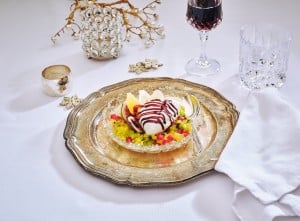 Exotischer Fruchtsalat mit Portcreme
