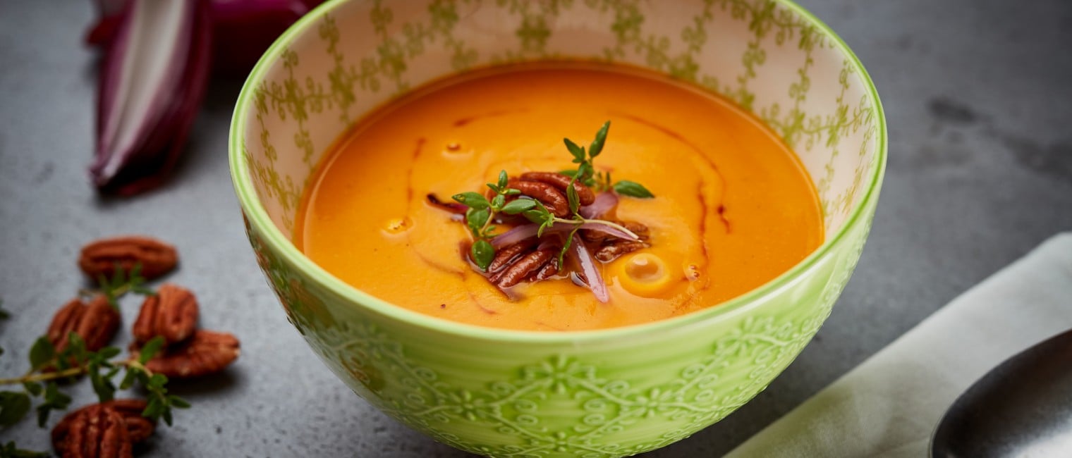 SPAR Mahlzeit Karotten-Süßkartoffel-Suppe mit Masala