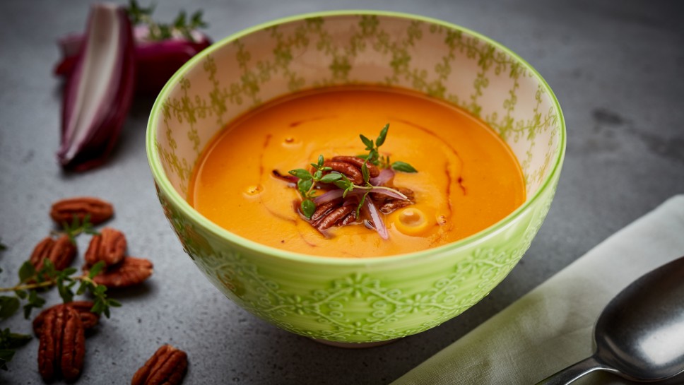 SPAR Mahlzeit Karotten-Süßkartoffel-Suppe mit Masala