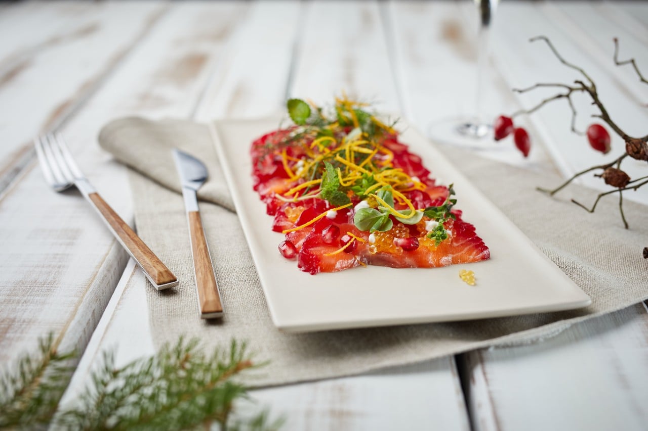 Gebeizter Lachs Vorspeise