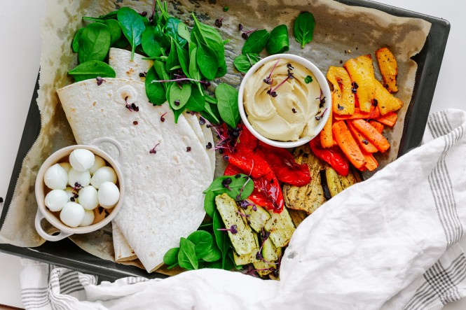 SPAR Mahlzeit Veggie-Mozzarella Wraps mit Gegrilltem Gemüse