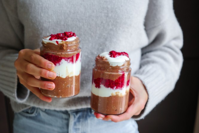 SPAR Mahlzeit Schokoladen-Himbeer Overnight Oats