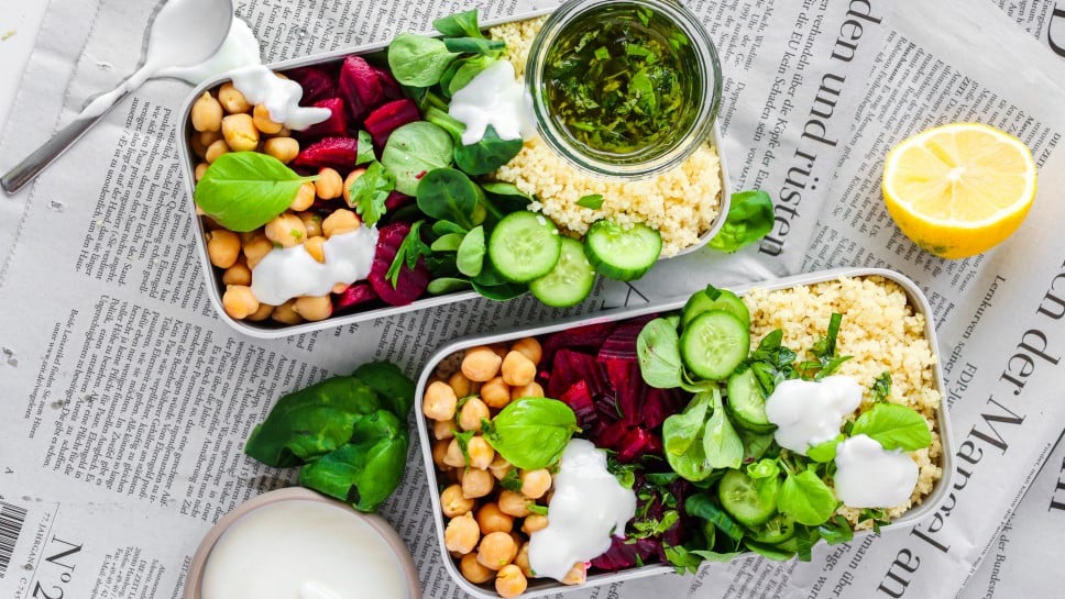 SPAR Mahlzeit Kichererbsen Rote Beete Couscous Salat