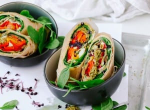 SPAR Mahlzeit Veggie-Mozzarella Wraps mit Gegrilltem Gemüse