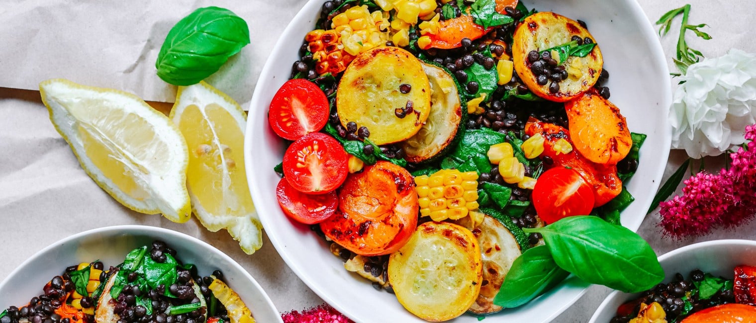 SPAR Mahlzeit Sommergemüse-Belugalinsen-Salat