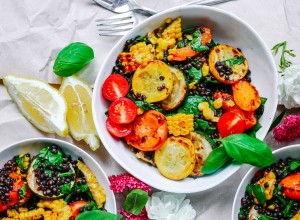 SPAR Mahlzeit Sommergemüse-Belugalinsen-Salat