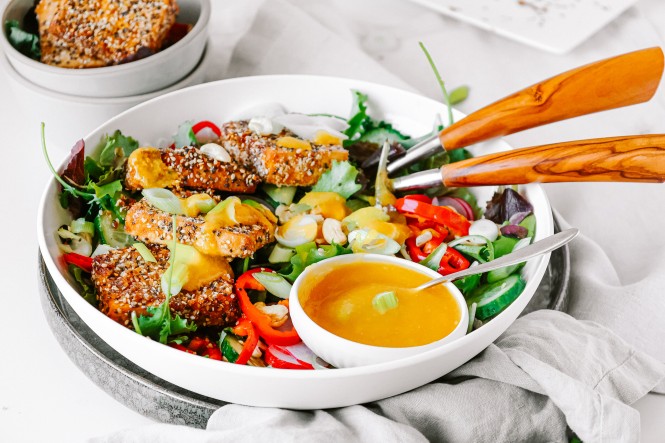 SPAR Mahlzeit Frühlingssalat mit Sesamtofu