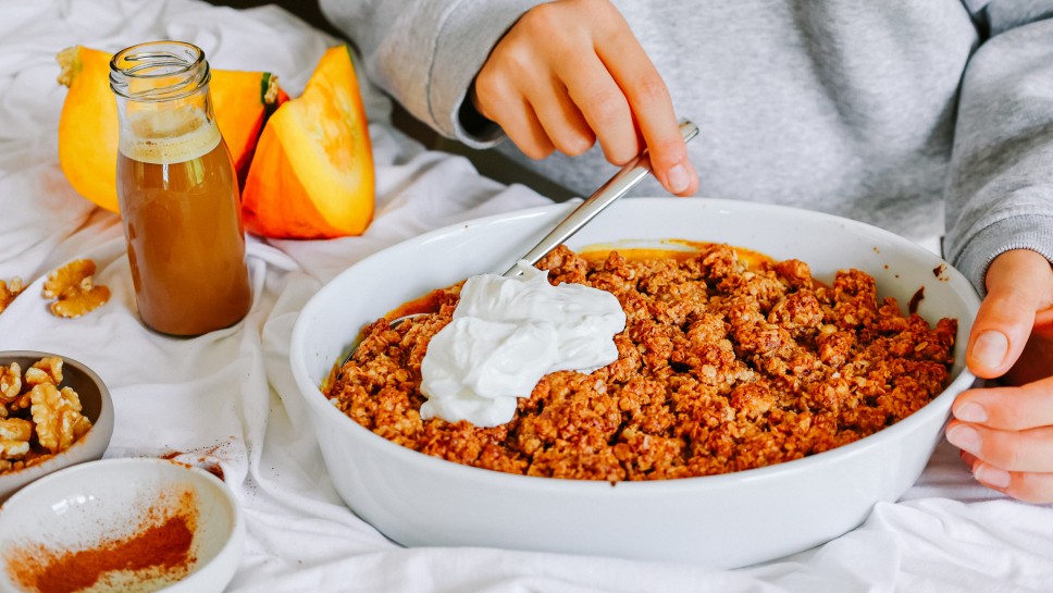 SPAR Mahlzeit Einfaches Pumpkin Pie Crumble