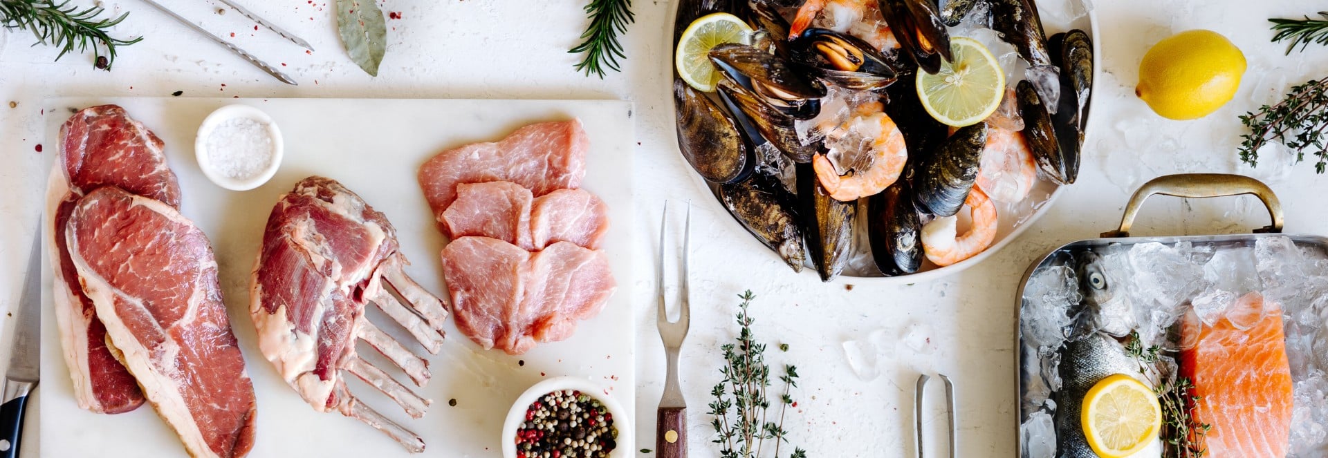 Fleisch und Fisch Kochtechniken