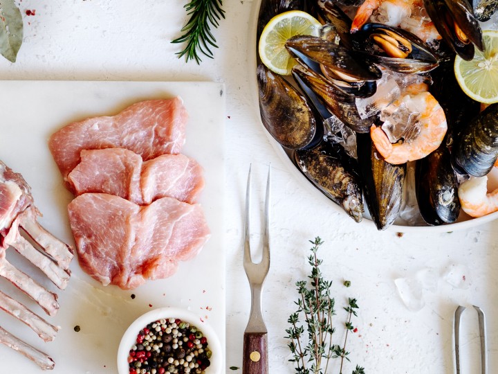Fleisch und Fisch Kochtechniken