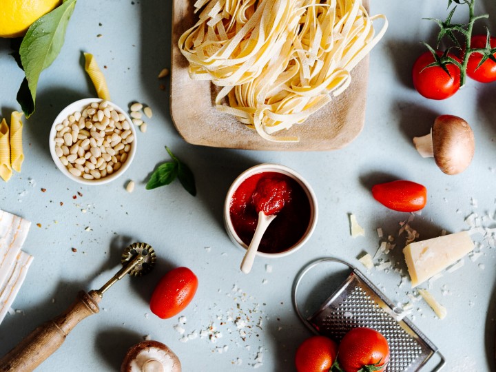  Header Grundrezepte Pizza, Pasta, Risotto