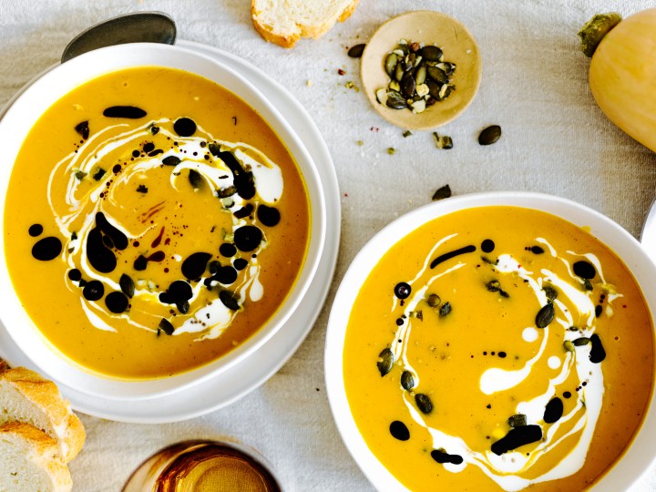 Cremesuppe vom Butternuss Kürbis 