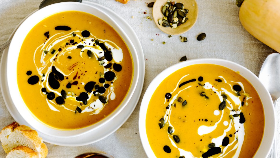 Cremesuppe vom Butternuss Kürbis 