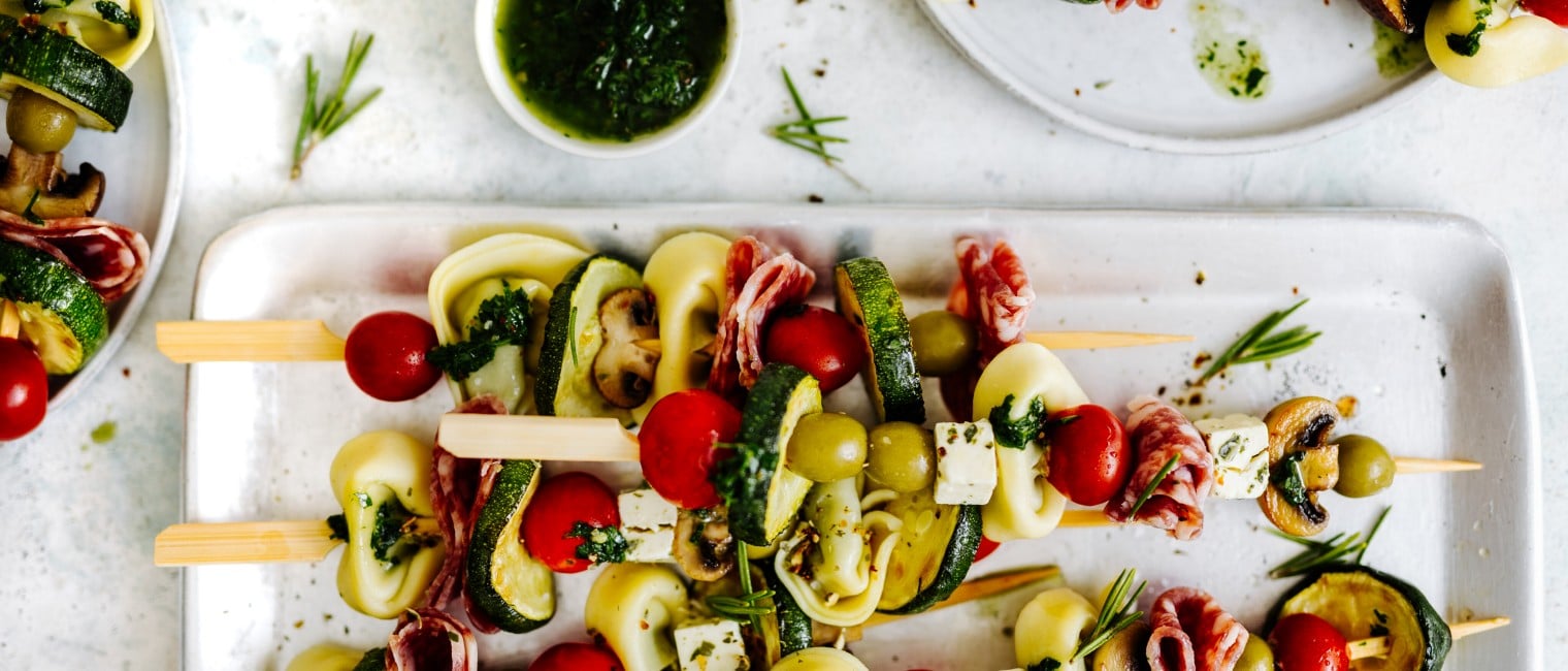Mediterrane Antipasti Spieße 