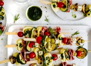 Mediterrane Antipasti Spieße 