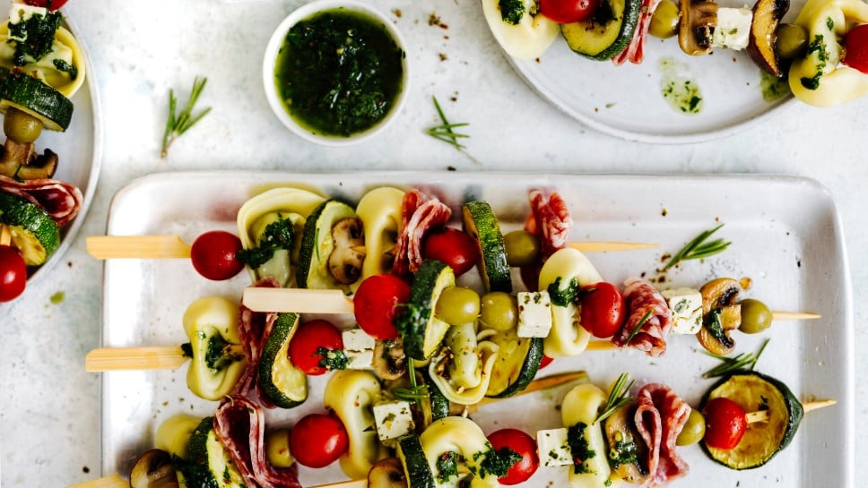Mediterrane Antipasti Spieße 