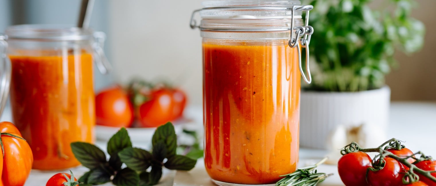 Cremige eingekochte Tomatensoße