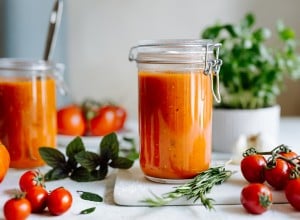 Cremige eingekochte Tomatensoße