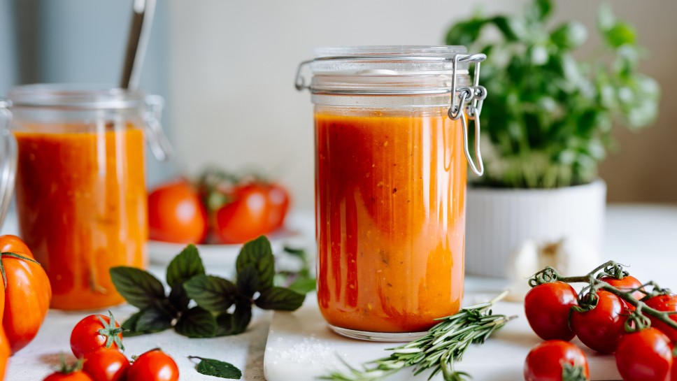Cremige eingekochte Tomatensoße