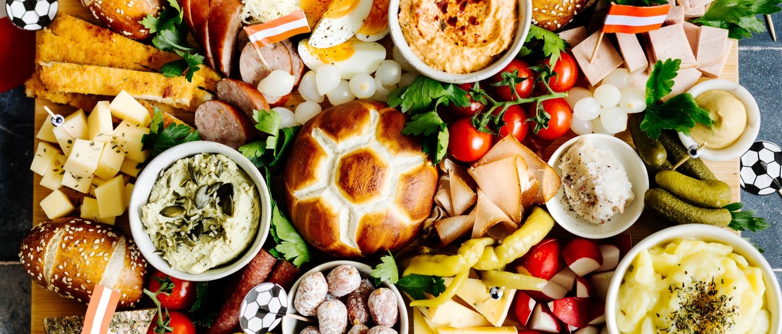 Fußballparty-Snackplatte Österreich