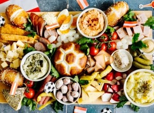 Fußballparty-Snackplatte Österreich