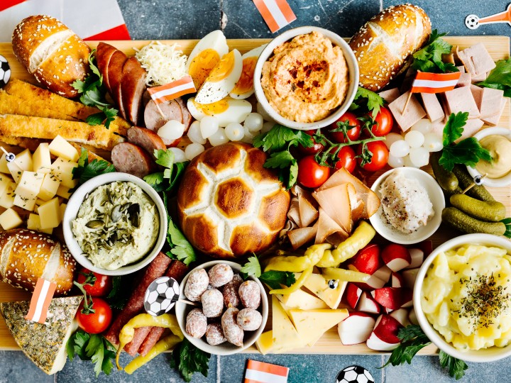Fußballparty-Snackplatte Österreich