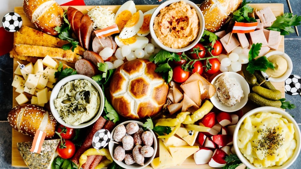 Fußballparty-Snackplatte Österreich