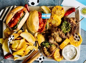 Fußballparty-Snackplatte Argentinien
