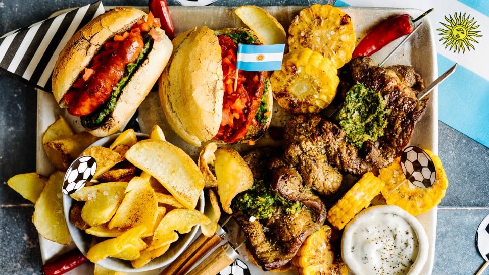 Fußballparty-Snackplatte Argentinien
