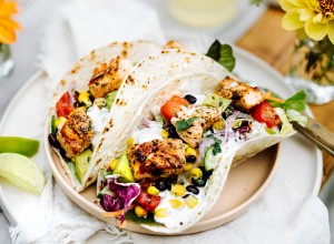 Tacos mit gegrilltem Lachs