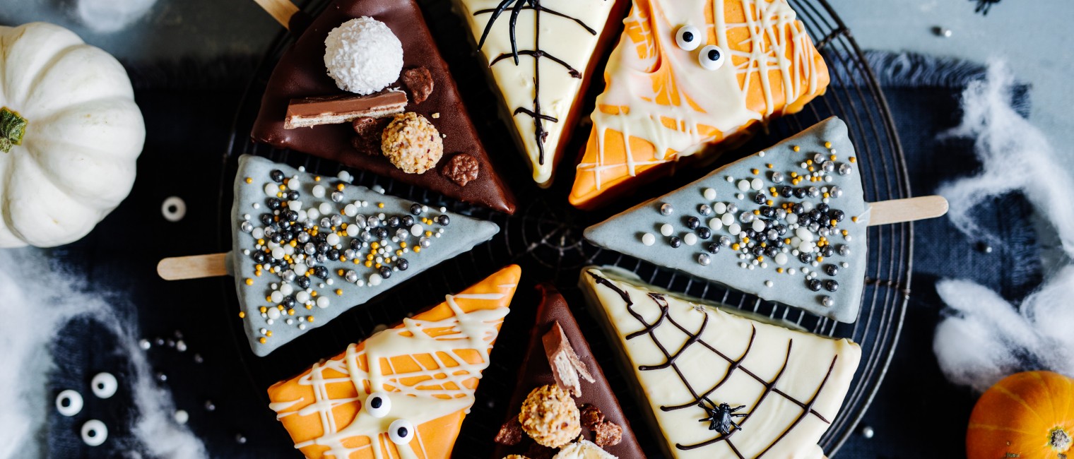 Halloween Cheesecake am Stiel 