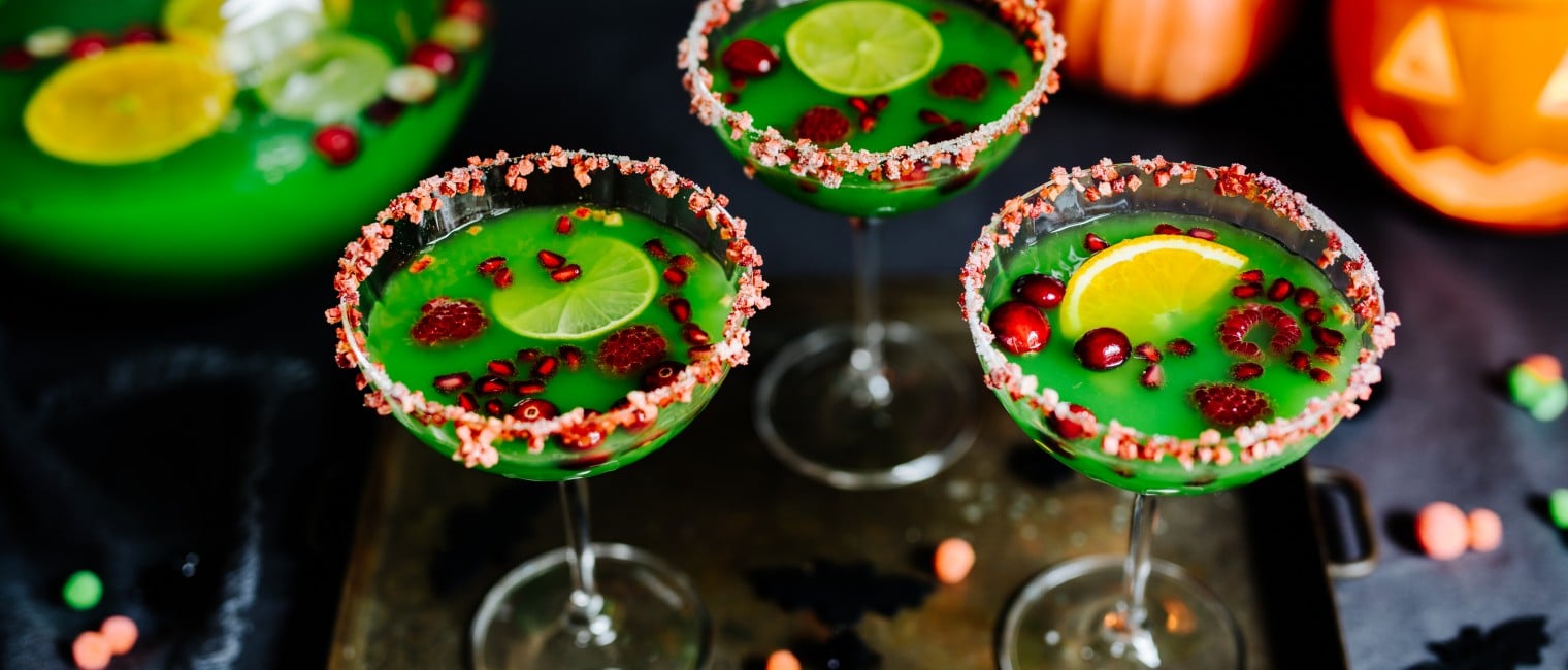 Grüner Halloween Cocktail 