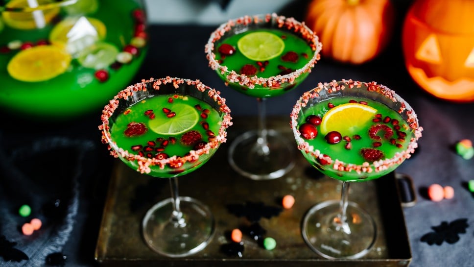 Grüner Halloween Cocktail 