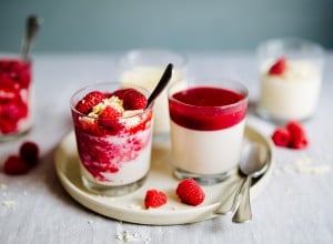 SPAR Mahlzeit Panna Cotta mit Himbeeren