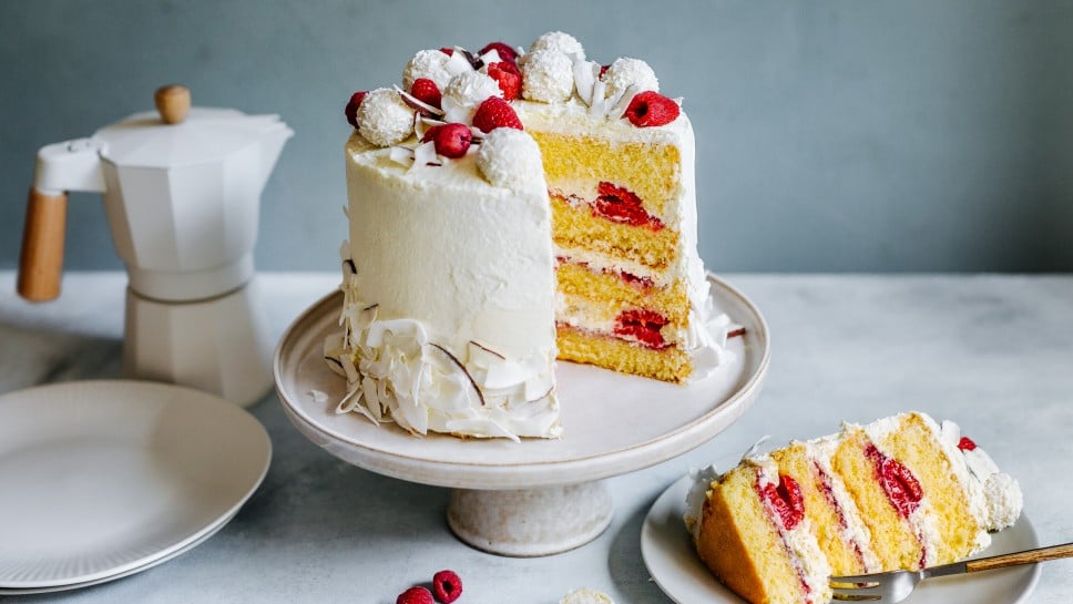 Himbeer Raffaello Torte