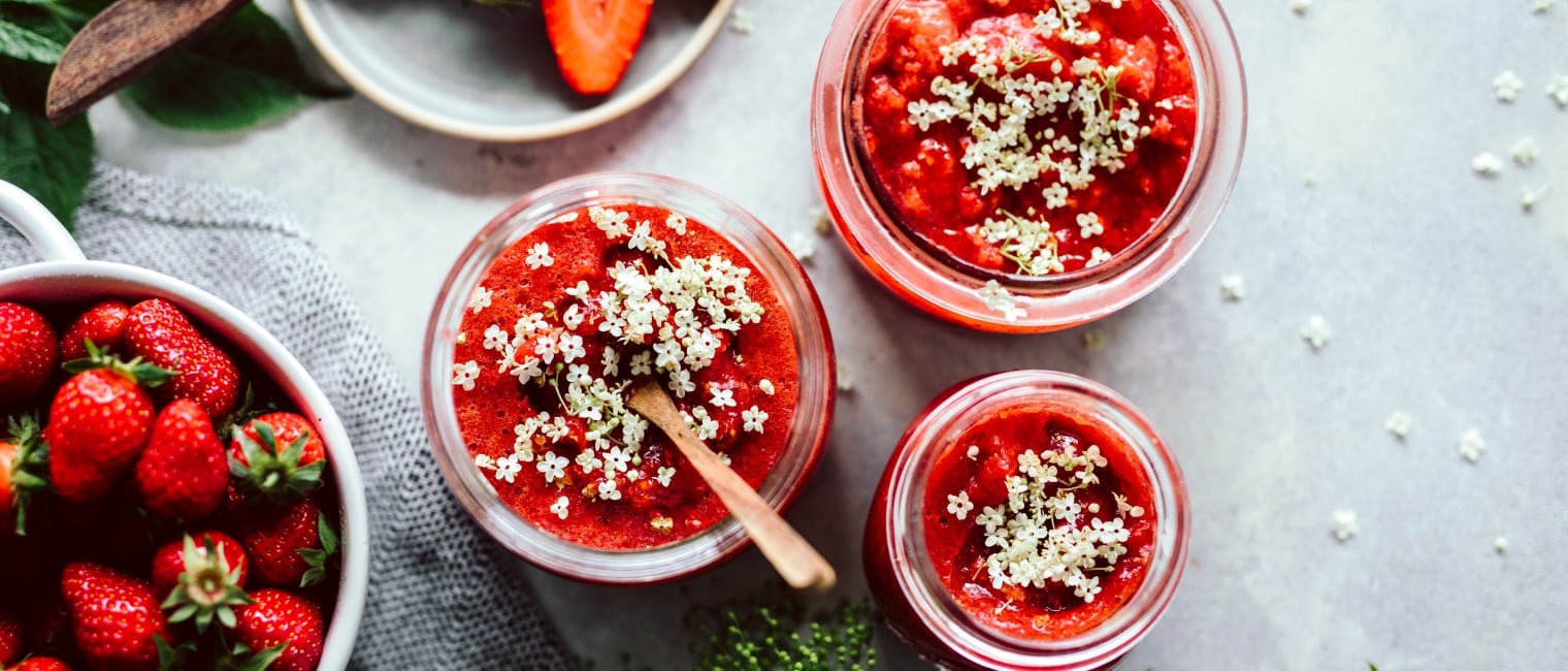 SPAR Mahlzeit Erdbeer Holunderblüten Marmelade