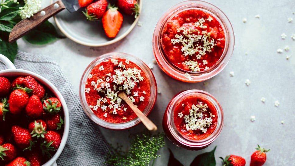 SPAR Mahlzeit Erdbeer Holunderblüten Marmelade