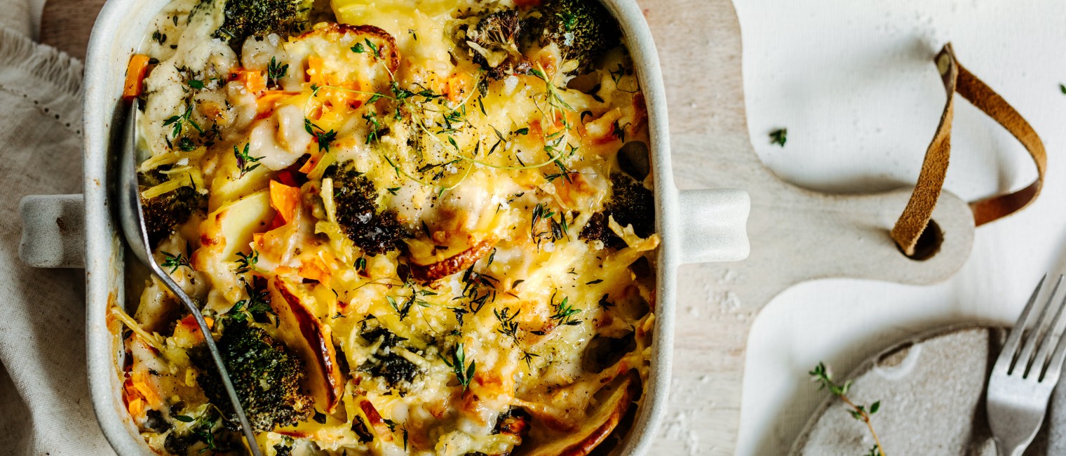 SPAR Mahlzeit Erdäpfel Brokkoli Auflauf (vegan)